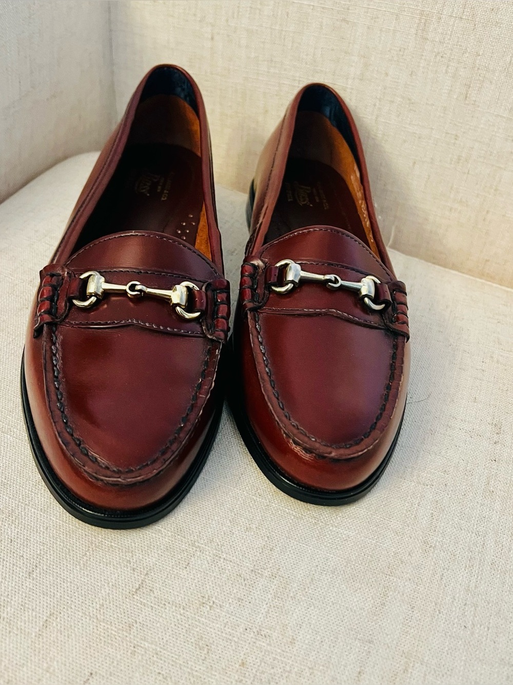 Bass Classic Horsebit Slip On Burgundy Loafers 9.5M